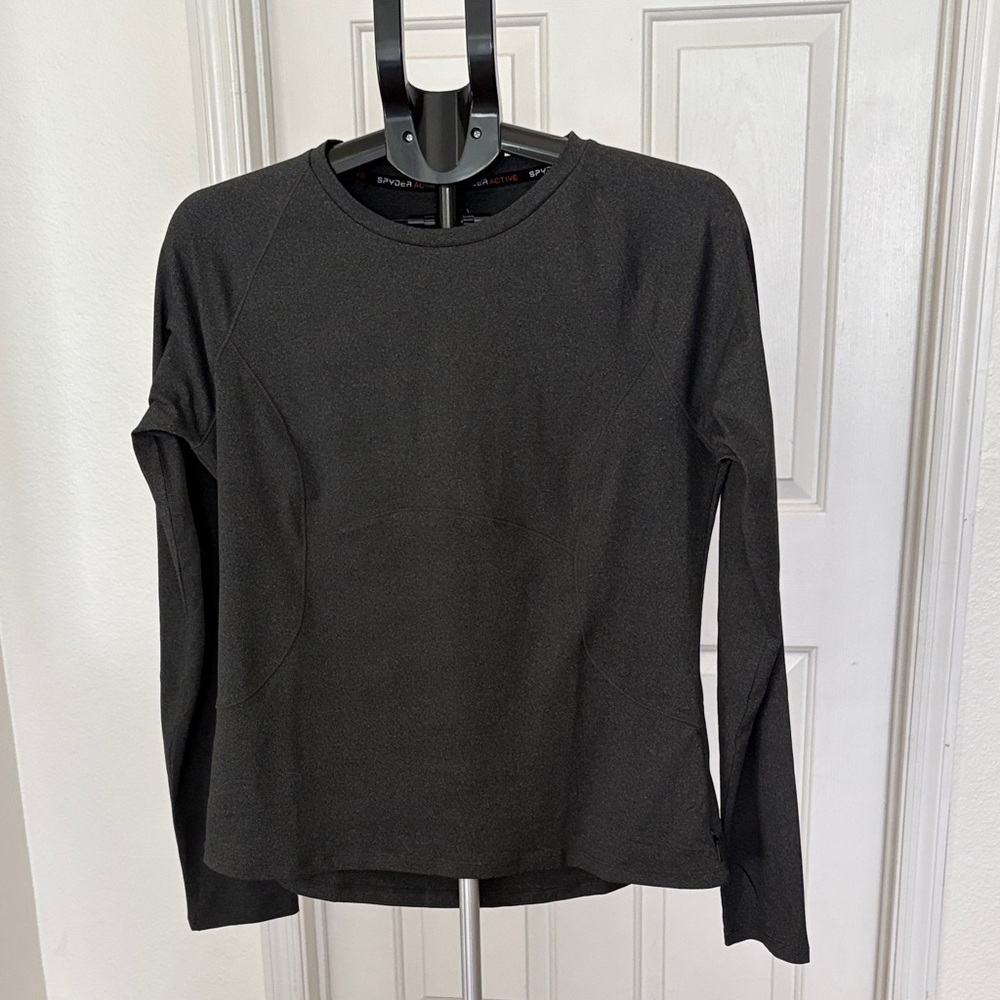 Spyder Black Women's Long-Sleeve Crew Performance Top